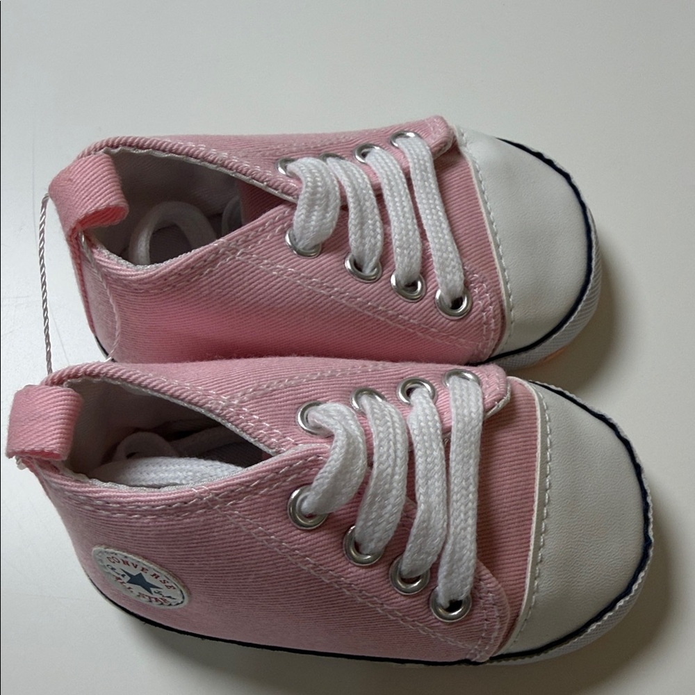 Converse Kids Pink and White Low-Top Sneakers - Picture 5 of 5